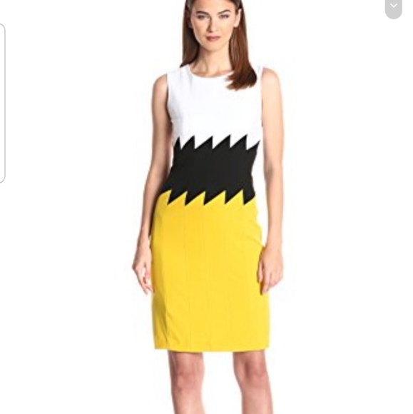 Calvin Klein Dresses & Skirts - NWT Calvin Klein  Charteuse Black and Whit…
